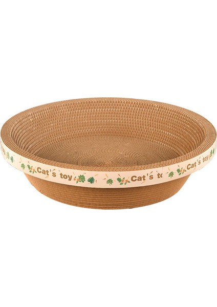 Cat Scratcher Karton Kanepe Yatak Yuvarlak Kedi Çizme Tahtası, Çıkartmalar ile Küçük Için Oluklu (Yurt Dışından) indirimleri