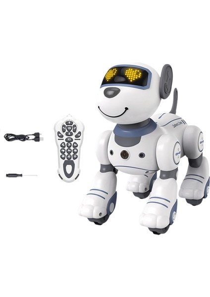 Çocuklar Için Sevimli Akıllı Robot Köpek Oyuncakları Kızlar Doğum Günü Hediyesi Mavi (Yurt Dışından)