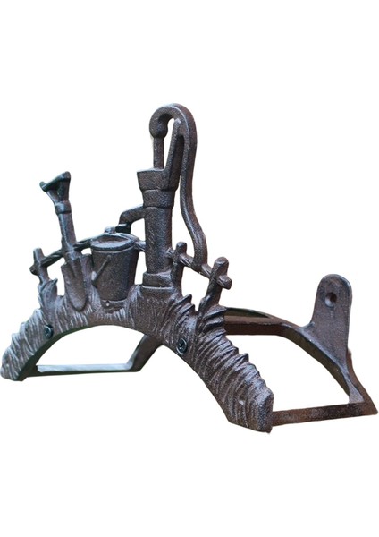 Bahçe Hortum Tutucu Avrupa Dökme Demir Ağır Hizmetli Su Hortum Askı Çit Stili D (Yurt Dışından)