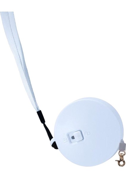 Otomatik Geri Çekilebilir Köpek Tasma Köpek Güvenliği Yürüme Kablosu Orta Küçük Evcil Hayvan 2m Beyaz Yuvarlak (Yurt Dışından)