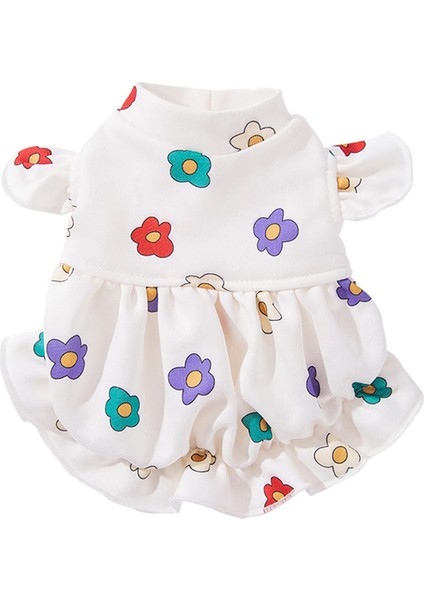 Köpek Elbisesi Küçük Köpek Kızı Yazlık Giyim Fotoğrafı Proplar Evcil Hayvan Yavrusu Etek M Için (Yurt Dışından)