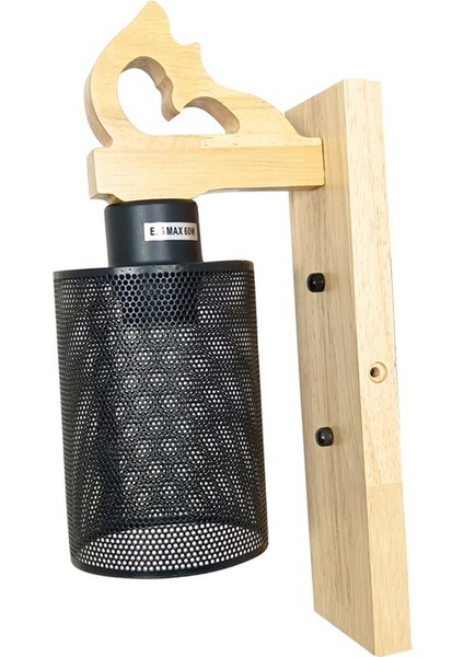 Rustik Ahşap Duvar Işık Fikstürü, E26 E27 Taban Duvar Montajı Işık Armatürleri (Yurt Dışından) modelleri