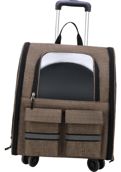 Kedi Tramvay Kılıfı Sırt Çantası Kennel Pet Yuvarlanma Taşıyıcısı Puppy Transport Haki (Yurt Dışından)