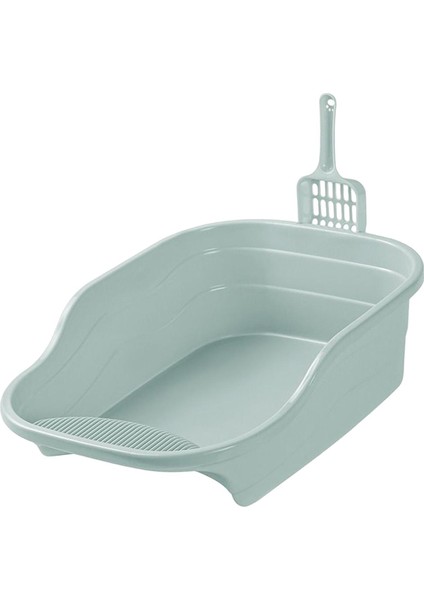 Yarı Kapalı Kedi Kumu Kutusu Anti Sıçrayan Kedi Tuvaleti Kolayca Temizlenmesi Dayanıklı Mavi (Yurt Dışından) fiyatları