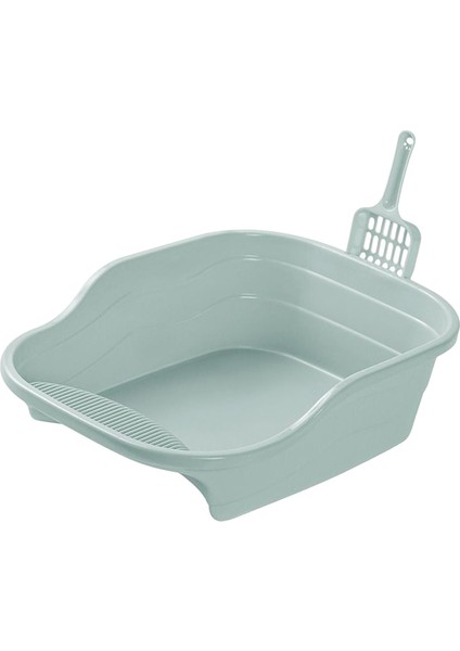 Yarı Kapalı Kedi Kumu Kutusu Anti Sıçrayan Kedi Tuvaleti Kolayca Temizlenmesi Dayanıklı Mavi (Yurt Dışından) modelleri