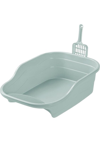 Yarı Kapalı Kedi Kumu Kutusu Anti Sıçrayan Kedi Tuvaleti Kolayca Temizlenmesi Dayanıklı Mavi (Yurt Dışından) fırsatları