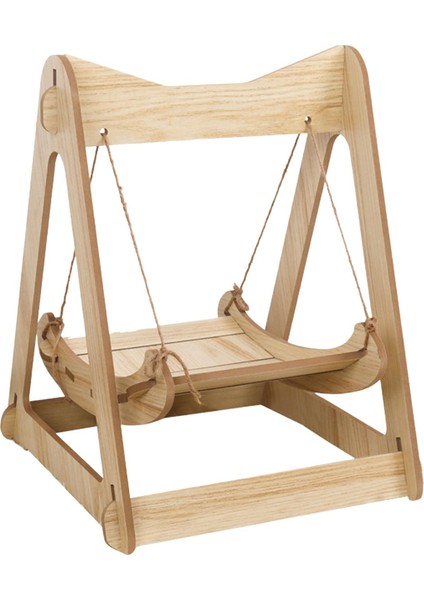 Kedi Hamak Yatak Çıkarılabilir Dinlenme Yatakları Pet Swing Sandalye Köpek Üçgen Ahşap (Yurt Dışından)