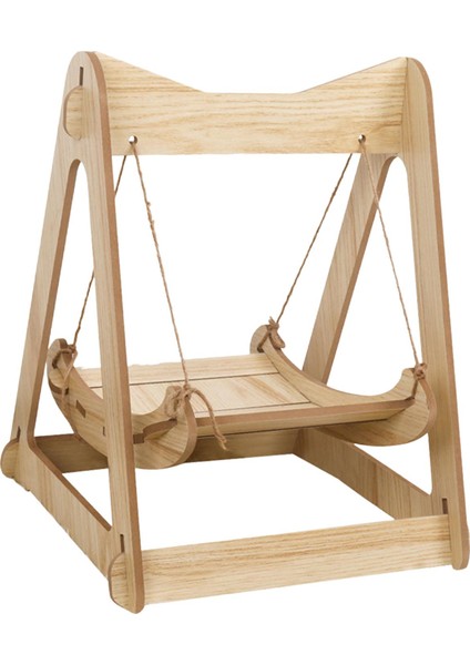 Kedi Hamak Yatak Çıkarılabilir Dinlenme Yatakları Pet Swing Sandalye Köpek Üçgen Ahşap (Yurt Dışından) modelleri