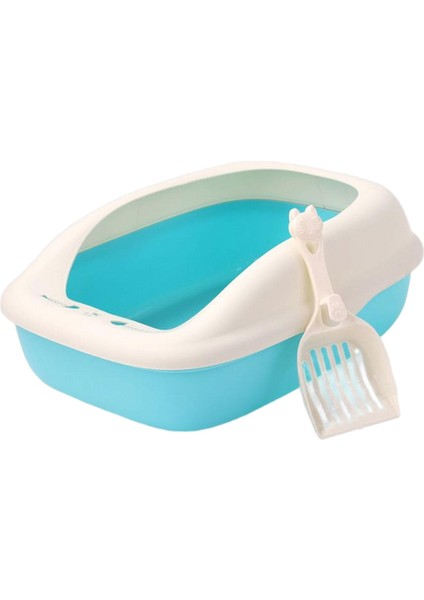 Dayanıklı Kedi Kumu Kutusu, Kapalı Kediler Mavi Için Sıçrama Geçirmez Kedi Tuvaletini Yükseltmek (Yurt Dışından) fiyatları