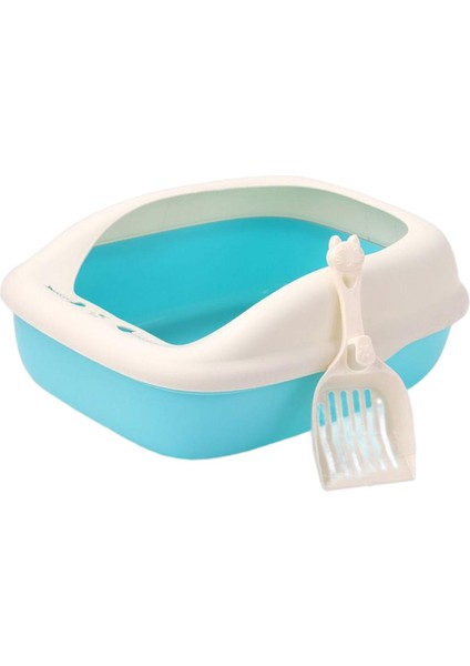 Dayanıklı Kedi Kumu Kutusu, Kapalı Kediler Mavi Için Sıçrama Geçirmez Kedi Tuvaletini Yükseltmek (Yurt Dışından) modelleri