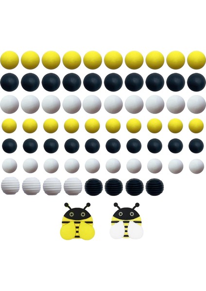 70 Adet Silikon Boncuklar Anahtar Zinciri Aralayıcı Boncuk Bilezikleri Gevşek Boncuklar (Yurt Dışından)