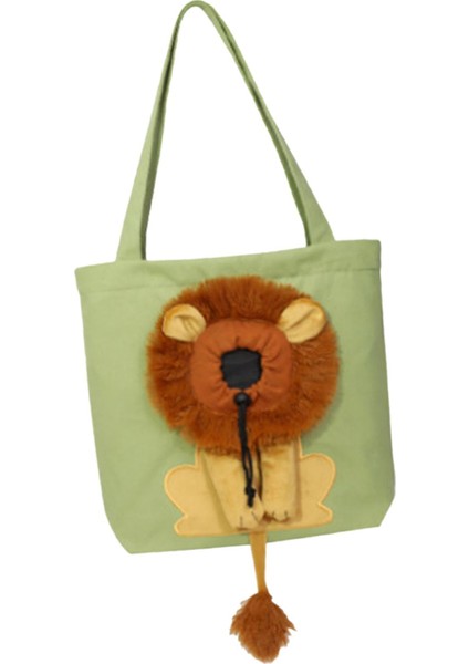 Evcil Hayvan Omuz Taşıma Çantası Seyahat Taşıma Çantaları Aslan Desen Sevimli Tuval Yeşil Küçük (Yurt Dışından) fırsatları