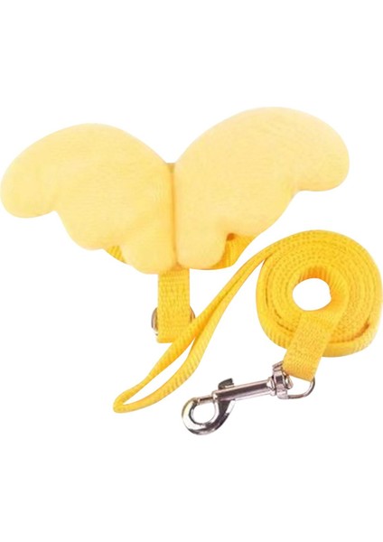 Kedi Köpek Tasması Yürüyüş Koşu Eğitim Kablo Demeti ve Tasma M Boyutu Sarı (Yurt Dışından)