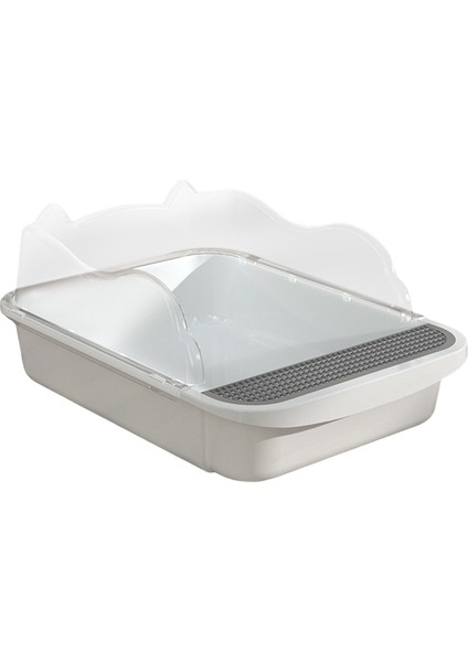 Yarı Kapalı Açık Kediler Çöp Kutusu Tuvalet Dayanıklı Sandbox Obdpan Çöp Tepsisi 43X28X18CM Beyaz (Yurt Dışından) fiyatları