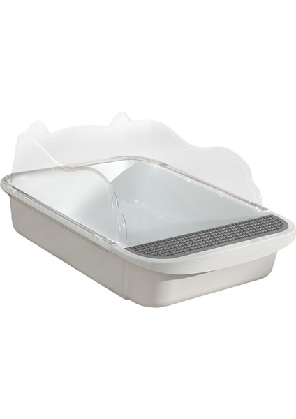 Yarı Kapalı Açık Kediler Çöp Kutusu Tuvalet Dayanıklı Sandbox Obdpan Çöp Tepsisi 43X28X18CM Beyaz (Yurt Dışından) indirimleri