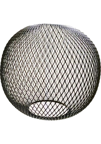 Kolye Lamba Gölge Ampul Koruma Koruyucu Ampul Asılı Işık Kapağı Vintage Tarzı Siyah Top Lamba Kapağı (Yurt Dışından)