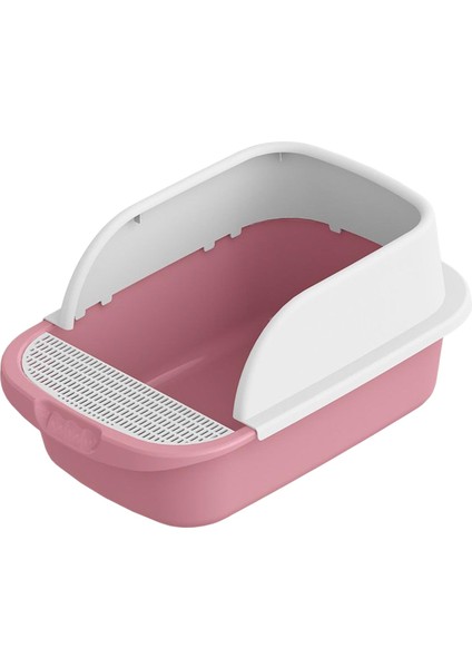 Kedi Çöp Kutusu Anti Sıçma Yüksek Yarı Kapalı Açık Açık Üst Evcil Pet Krit Pembe (Yurt Dışından) indirimleri