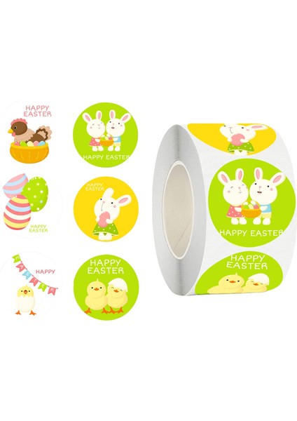 500PCS Sevimli Paskalya Çıkartmaları Zarflar Için Mühür Çıkartmaları Stil B Için Etiket Kırtasiyesi (Yurt Dışından)