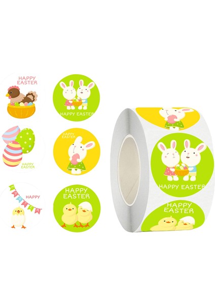 500PCS Sevimli Paskalya Çıkartmaları Zarflar Için Mühür Çıkartmaları Stil B Için Etiket Kırtasiyesi (Yurt Dışından)