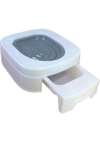Urinal Koltuk Açık Çöp Kutusu Tepsisi Yatak Tuvalet Ped Kedi Tuvalet Eğitimi Gri (Yurt Dışından)