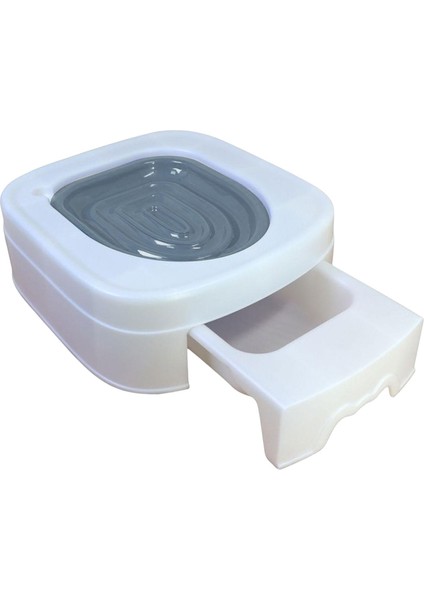 Urinal Koltuk Açık Çöp Kutusu Tepsisi Yatak Tuvalet Ped Kedi Tuvalet Eğitimi Gri (Yurt Dışından)