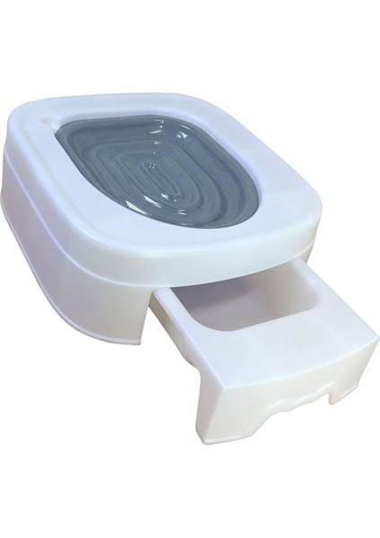 Urinal Koltuk Açık Çöp Kutusu Tepsisi Yatak Tuvalet Ped Kedi Tuvalet Eğitimi Gri (Yurt Dışından)