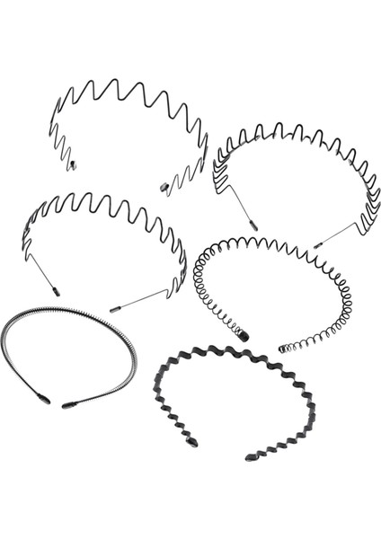 Erkek Kızlar Dalgalanmış Stil Tatil Spor Saç Bandı 6pcs (Yurt Dışından)