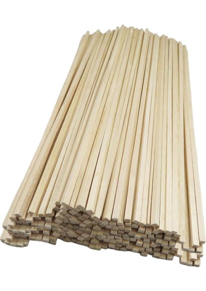 100X Bitmemiş Ahşap Çubuklar Pürüzsüz Ahşap Kare Dübel Çubuk 250 cm (Yurt Dışından)
