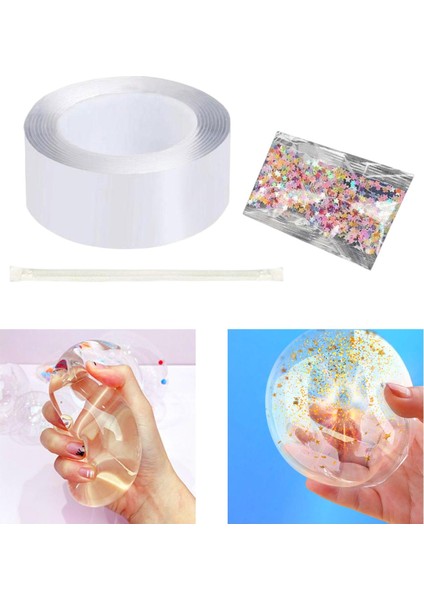 Darbe Bubbles Çift Taraflı Bant Kancaları Montaj Bant Dıy Üretim Ofis Hediyesi 200CMX3CMX0.1CM (Yurt Dışından)