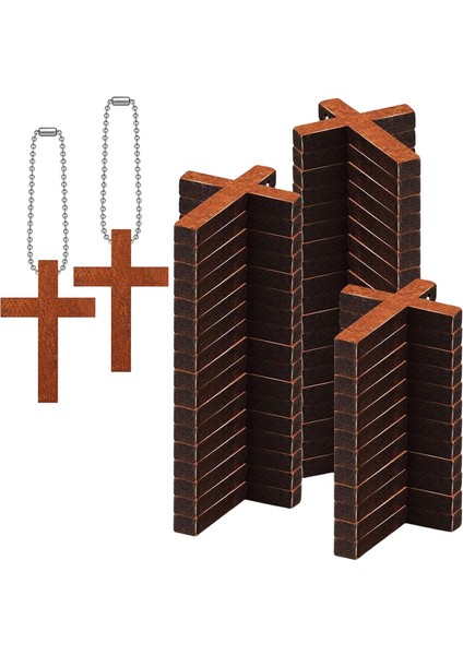 50PCS Çapraz Kolye Takılar Yapım Bulguları Aksesuar Inanç Ahşap Haç (Yurt Dışından) modelleri