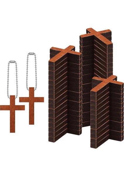 50PCS Çapraz Kolye Takılar Yapım Bulguları Aksesuar Inanç Ahşap Haç (Yurt Dışından) fırsatları