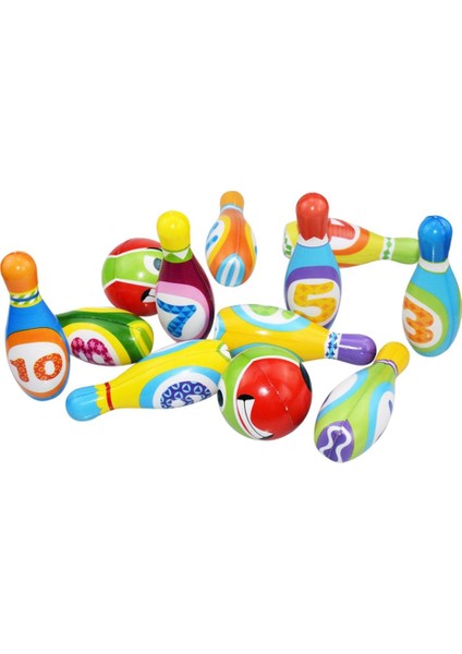 12 Parçalı Mini Bowling Set Çocuklar Oyun Oyuncak Açık Kapalı Oyuncak (Yurt Dışından)