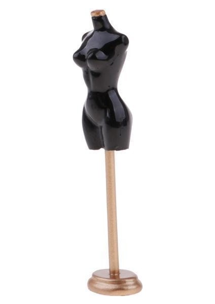 6x1/12 Ölçekli Bebek Evi Minyatür Manken Model Ekran Stand Dekor Siyah 6 Pcs (Yurt Dışından)
