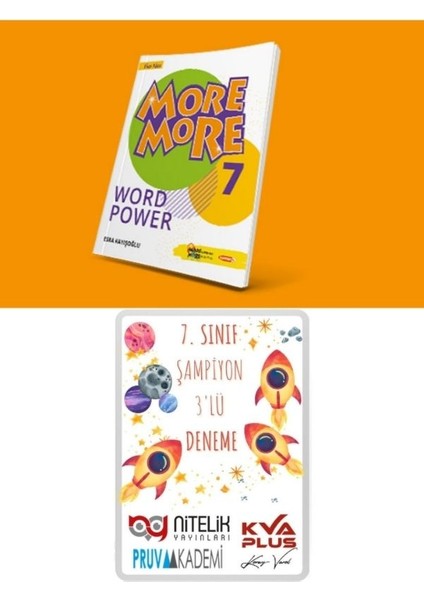 Kurmay Yayınları 7 Word Power ve 7.Sınıf Şampiyon 3'Lü Deneme Sınavı Seti