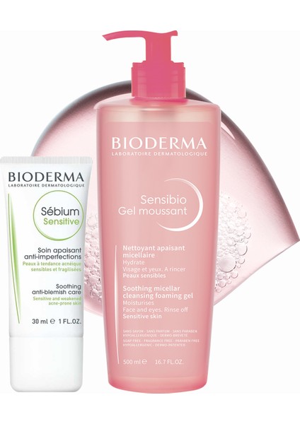 Sensibio Foaming Jel 500 ml + Bioderma Sebium Sensitive Krem 30 ml