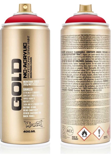 Montana Gold Akrilik Sprey Boya 400ML Shock Red S3000 modelleri