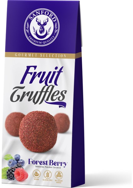 Fruit Truffles Hibisküs Tozu Kaplamalı Orman Meyve Topu 80 gr x 6 modelleri