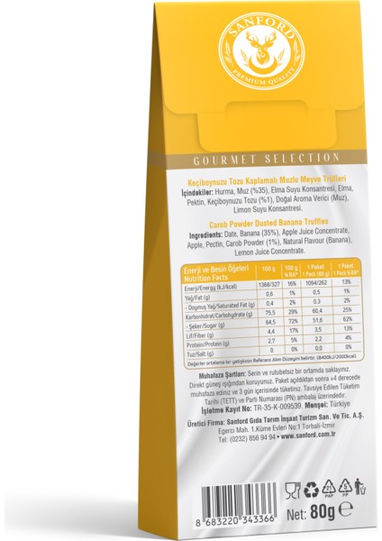 Fruit Truffles Keçiboynuzu Tozu Kaplamalı Muzlu Meyve Topu 80 gr x 6 fiyatları
