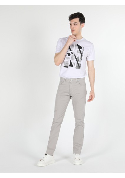 Straight Fit Düşük Bel Düz Paça Erkek Taş Pantolon