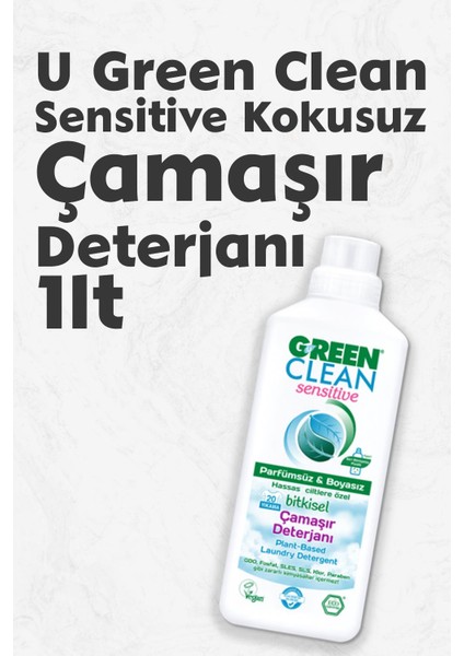 Green Clean Sensıtıve Kokusuz Çamaşır Deterjanı 1 L