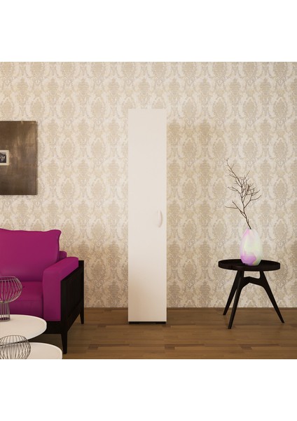 Tek Kapak 5 Raflı Dolap Banyo Dolabı