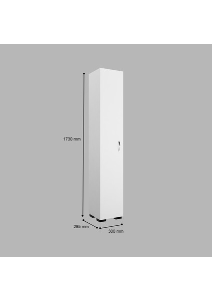 Tek Kapak 5 Raflı Dolap Banyo Dolabı