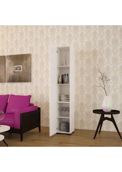 Tek Kapak 5 Raflı Dolap Banyo Dolabı