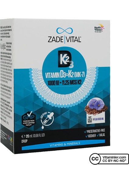 Vitamin D3 + K2 20 ml Damla