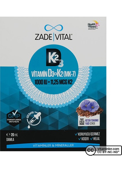Vitamin D3 + K2 20 ml Damla modelleri