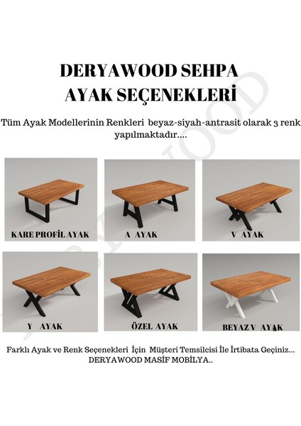 Masif Ahşap Natura Orta Sehpa 70*100*45 cm