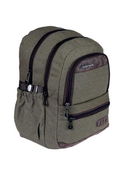 1652 Unisex Ortaokul Lise Sırt Çantası Haki