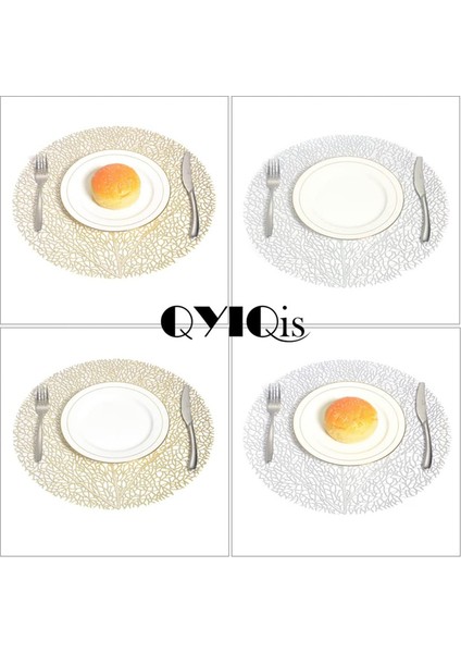 4 x 38CM Mercan Dallı Servis Altlığı (Gümüş) (Yurt Dışından) modelleri