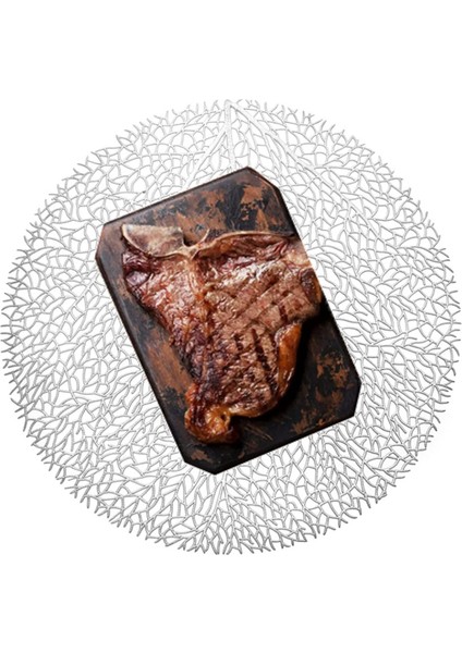 4 x 38CM Mercan Dallı Servis Altlığı (Gümüş) (Yurt Dışından) indirimleri