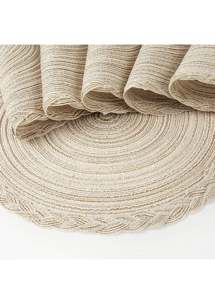 6'lı Dokuma Servis Altlığı Seti 38CM (Krem) (Yurt Dışından) modelleri